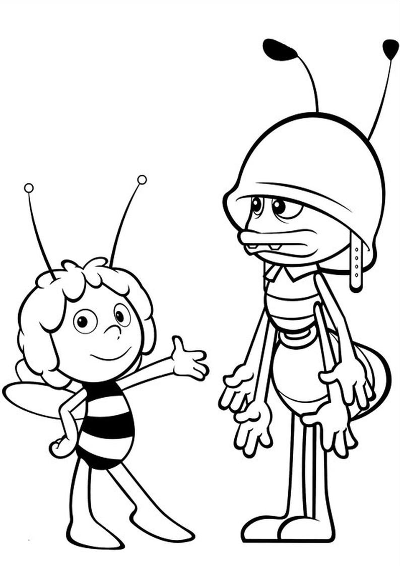 kolorowanka Pszczółka Maja i mrówka malowanka do wydruku nr 9